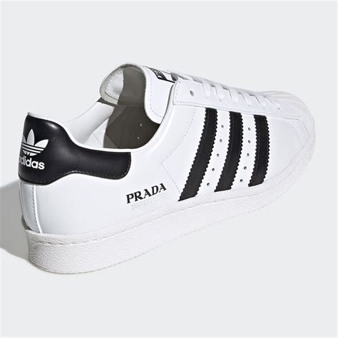 adidas Superstar Prada White Black Uomo 